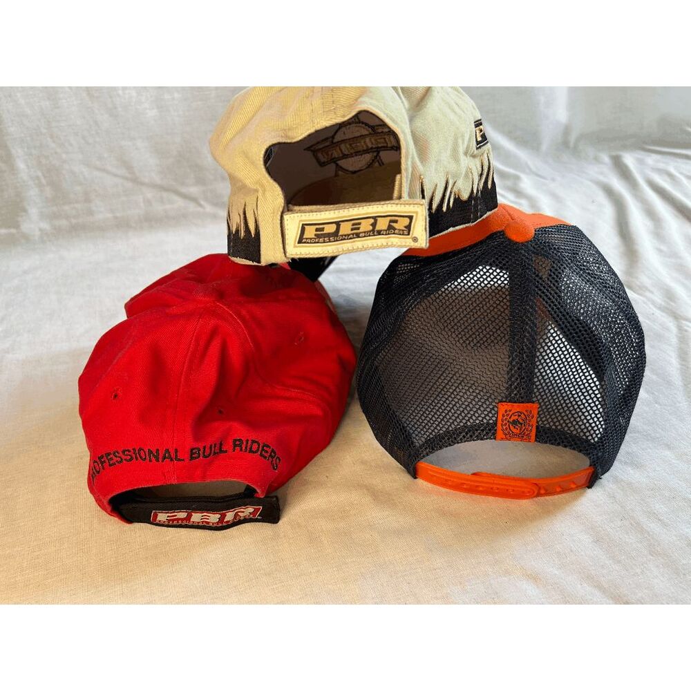 PBR, Wrangler & Cinch Baseball Hat Lot of Three, Western, Bull Riding, Vintage - Picture 10 of 12